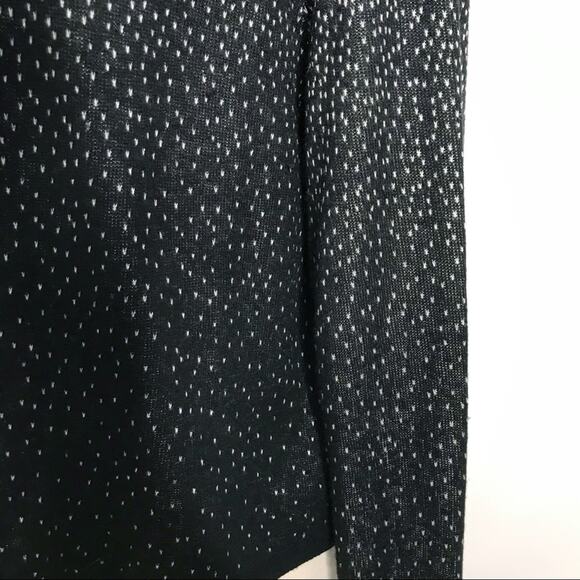 LK Bennett Medium M CD Daniele Wool Blend Dot Sweater Cardigan Black White Open - Picture 6 of 7